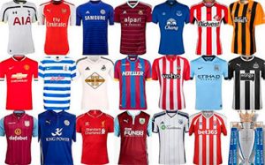 Camisas de diversos clubes europeus